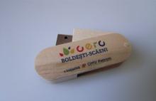 USB ECO din lemn, logo PETROM